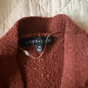 Love+Elle Rust Bouclé Cardigan - XS